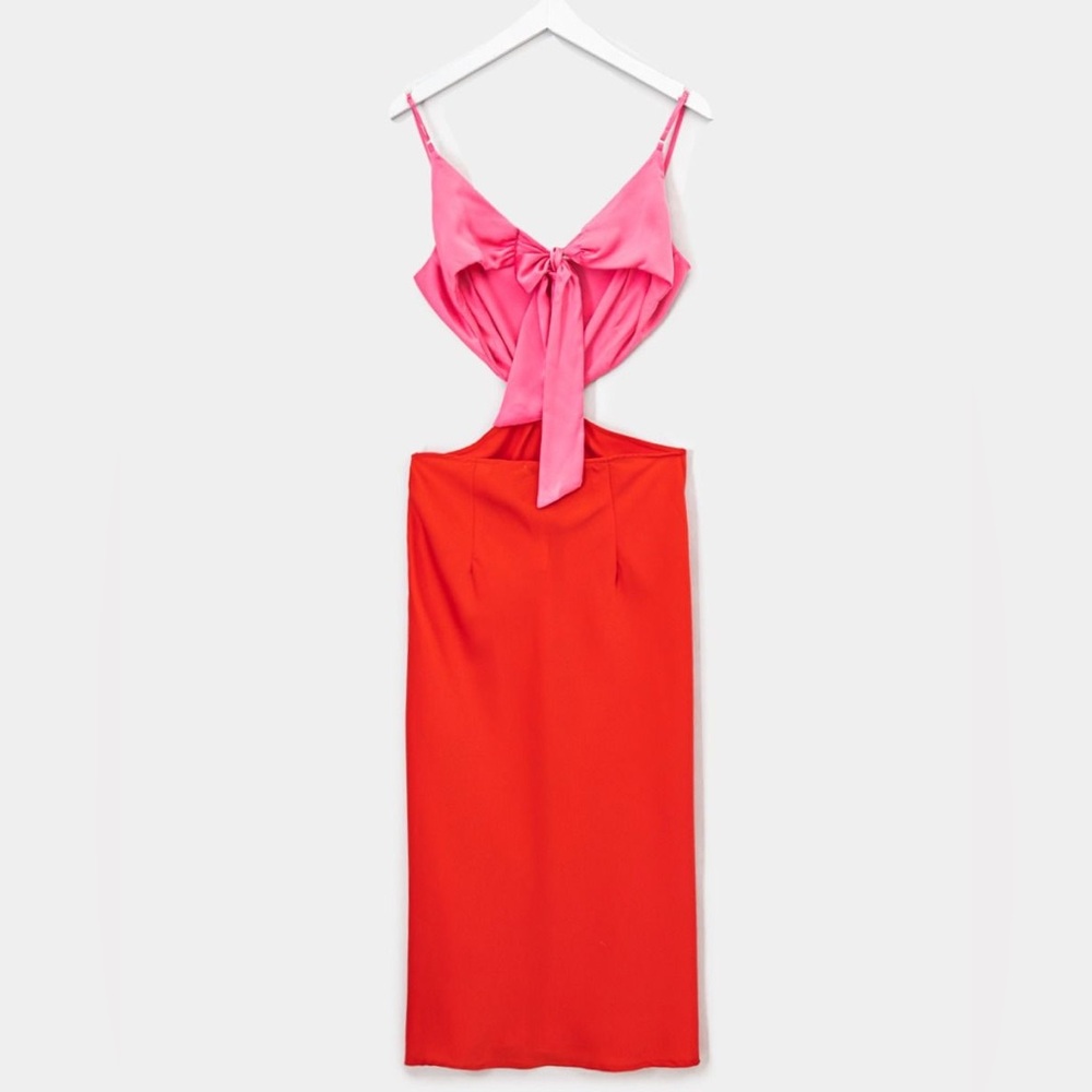Lush Vivica Colorblock Slip Mini Dress. - Picture 2 of 4